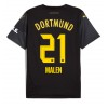 Borussia Dortmund Donyell Malen #21 Bortatröja 2024-25 Korta ärmar